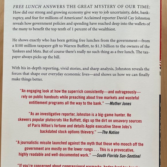 3For$20/Free Lunch -How The Wealthiest Americans Enrich Themselves - Picture 2 of 4